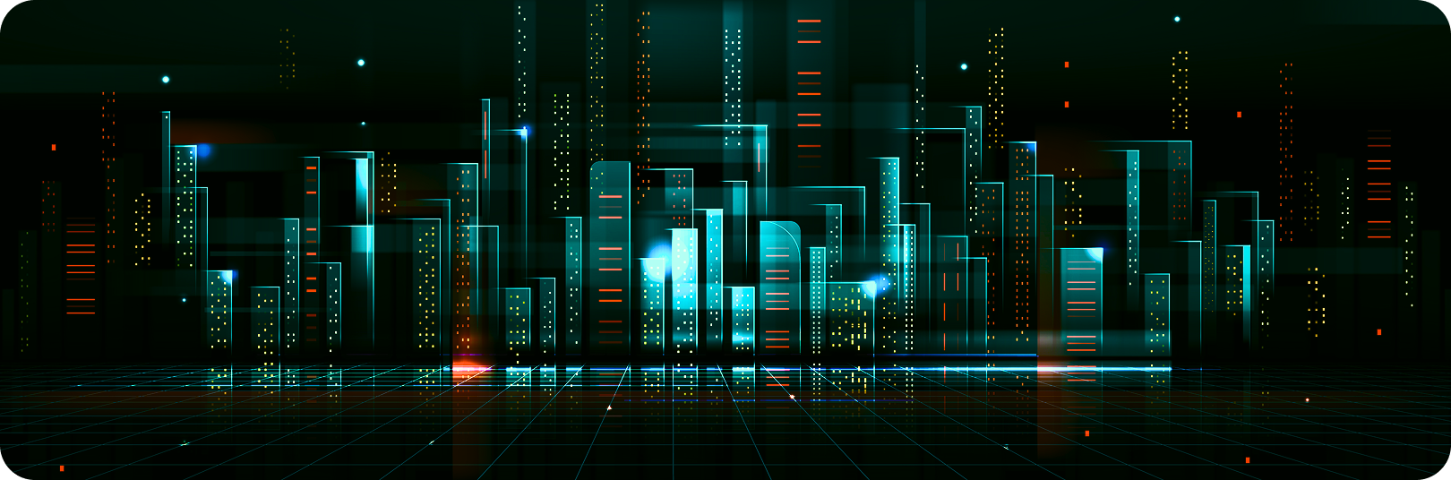 Digital Cityscape Background